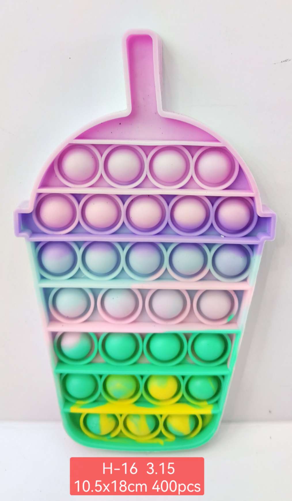 Strawberries. Macaron-colored bubble fun for relaxation and stress relief detail image 2