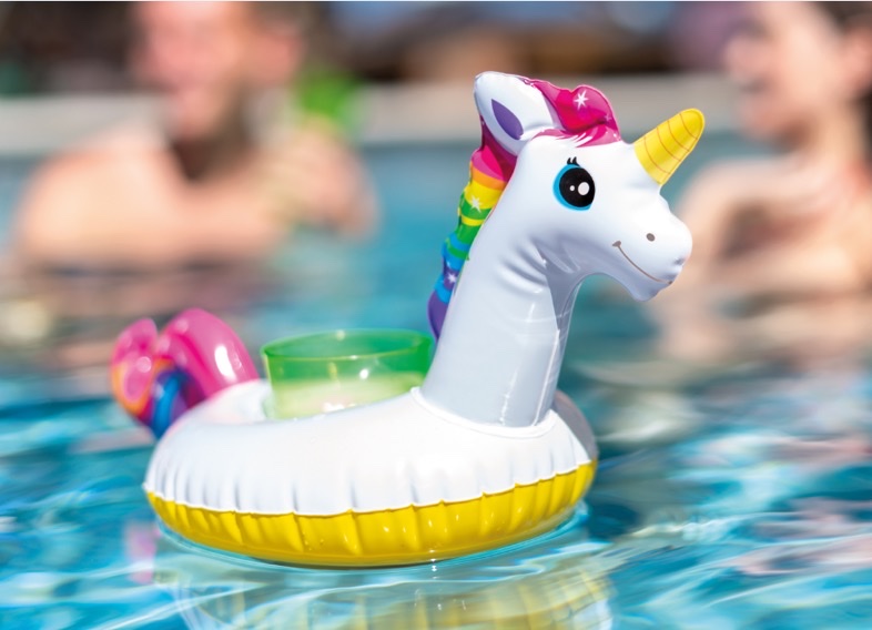 INTEX Unicorn Drink Box Swimming Pool Floating Cup Holder Inflatable tray pic 2