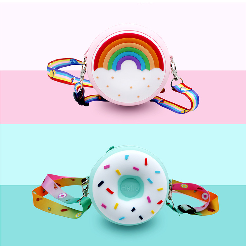 儿童卡通迷你硅胶小包包2021新款单肩斜挎零钱包厂家批发定制