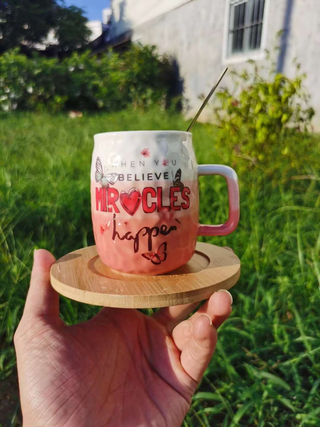 巴克星辰陶瓷情侣杯可爱独角兽木板杯创意个性咖啡杯高档茶杯礼品水杯详情图2