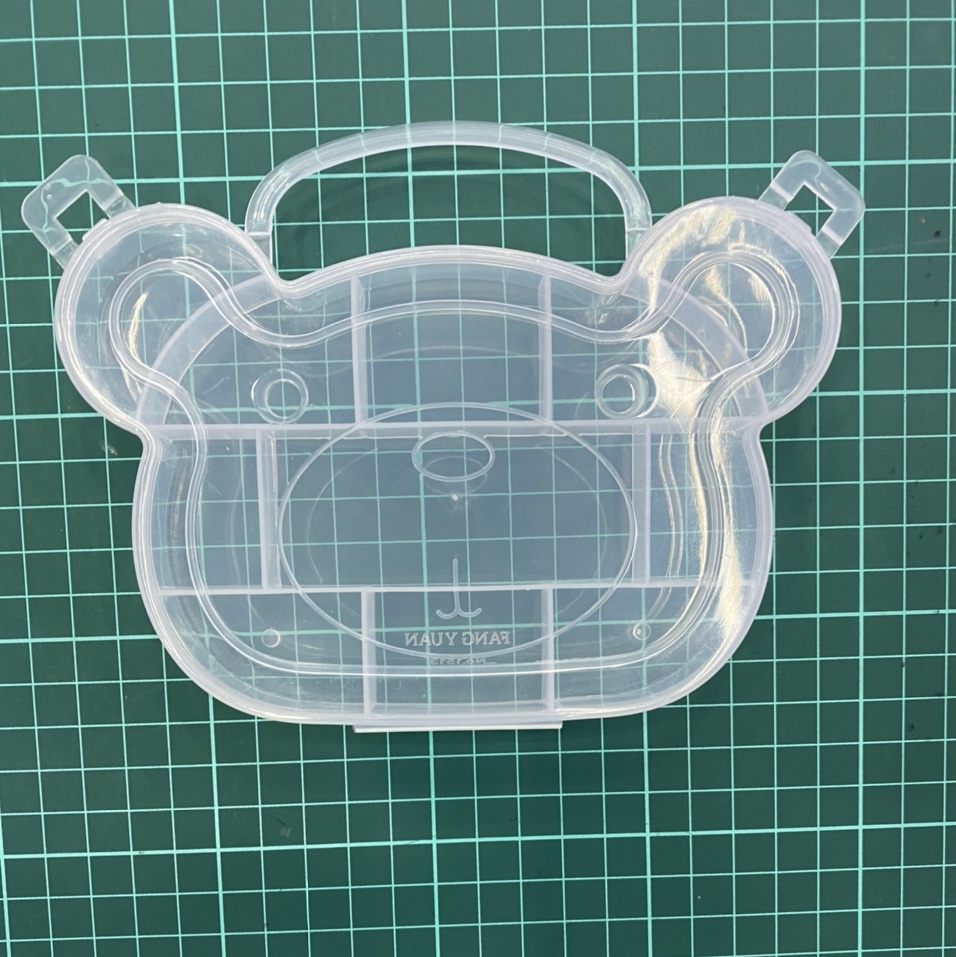Square storage box white dudu bear