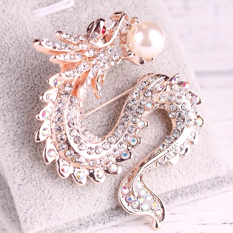 Chinese dragon brooch