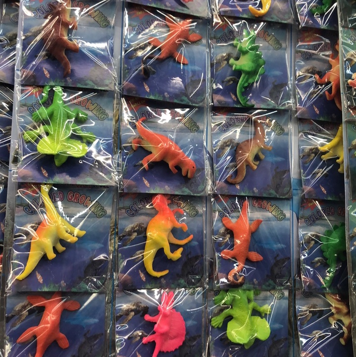  厂家直销各式各样膨胀玩具 彩绘恐龙大号