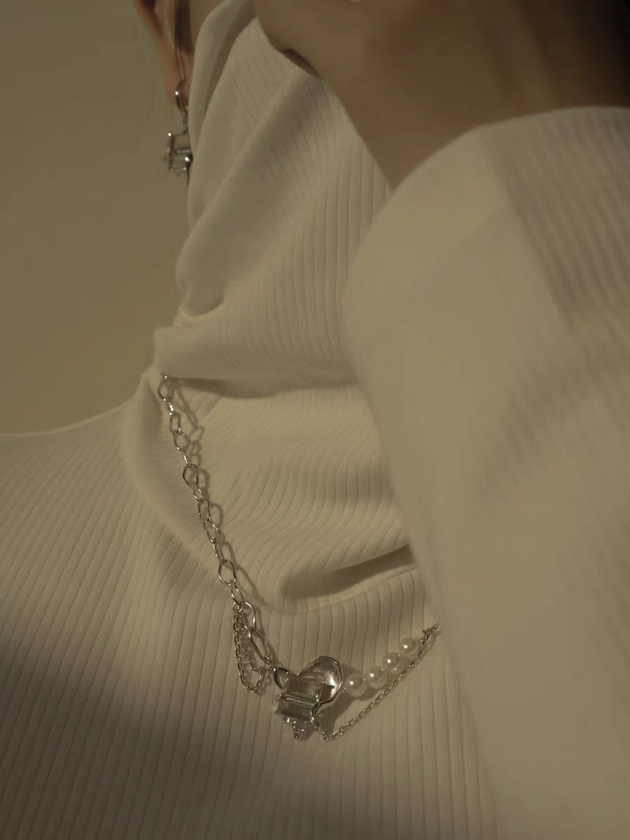 The original design of the pearl necklace and collarbone chain from the Daydream series worn by Song Yaxuan is unique and niche Item Picture