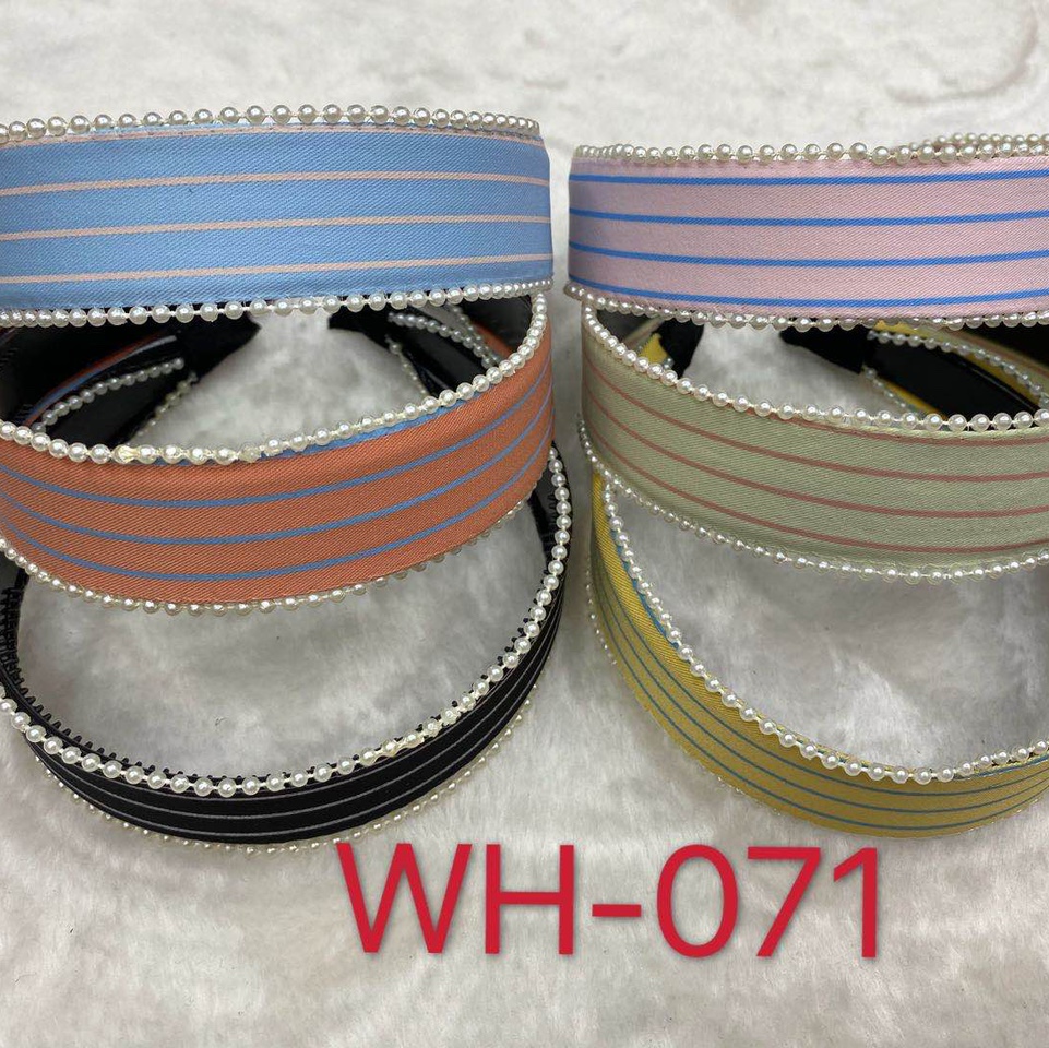 Pearl fringed head buckle stripes