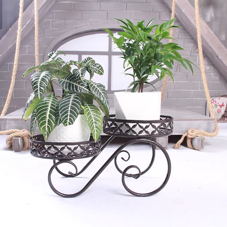 Wrought Iron Flower Stand Indoor Living Room Balcony Wrought Iron Flower Stand