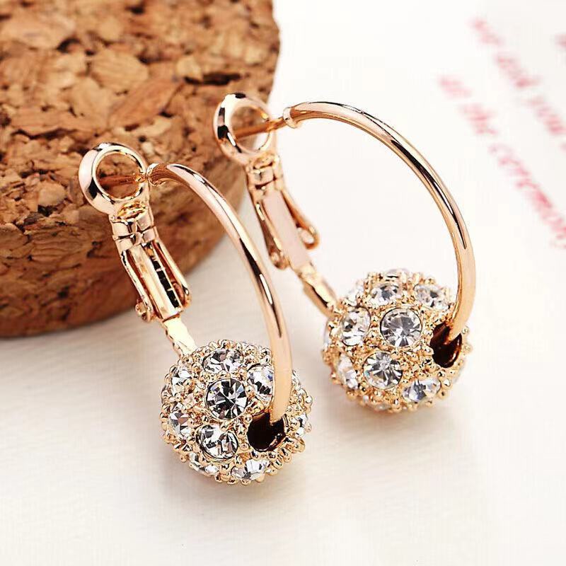 Stud female student Korean version of simple temperament earrings female net red short drop female small earrings ins stud female