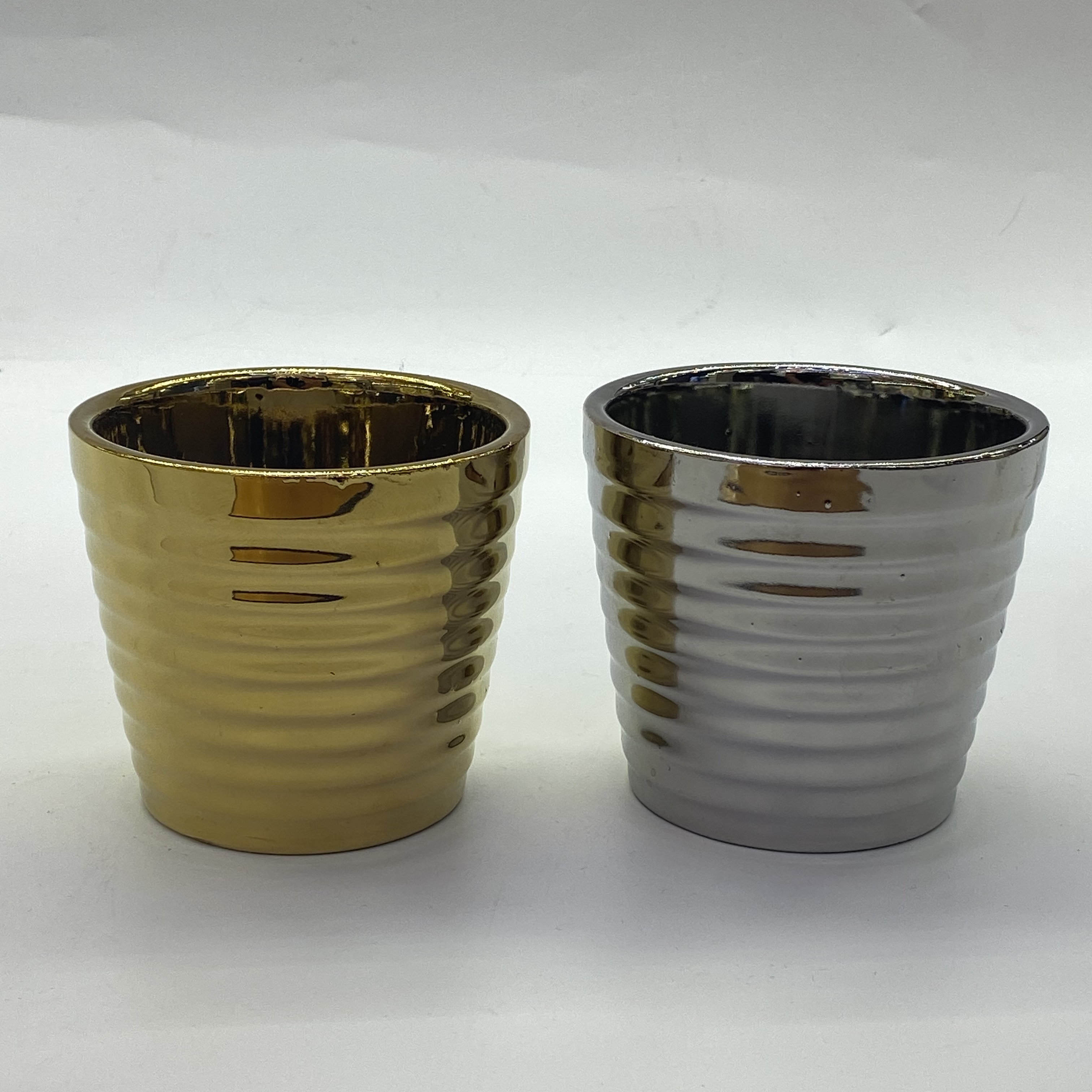 Flower POTS, ceramic flower POTS, electroplated gold flower POTS, succulent flower POTS, wedding gifts, ceramic handicrafts, living room decoration, opening soft furnishings, home decoration, European luxury and fashion, Golden castle vase factory detail image 7