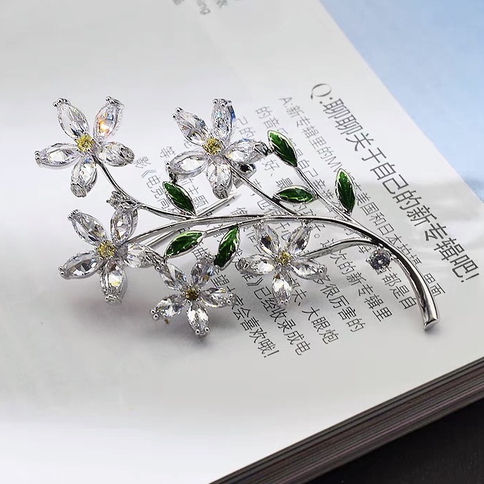White pear brooch