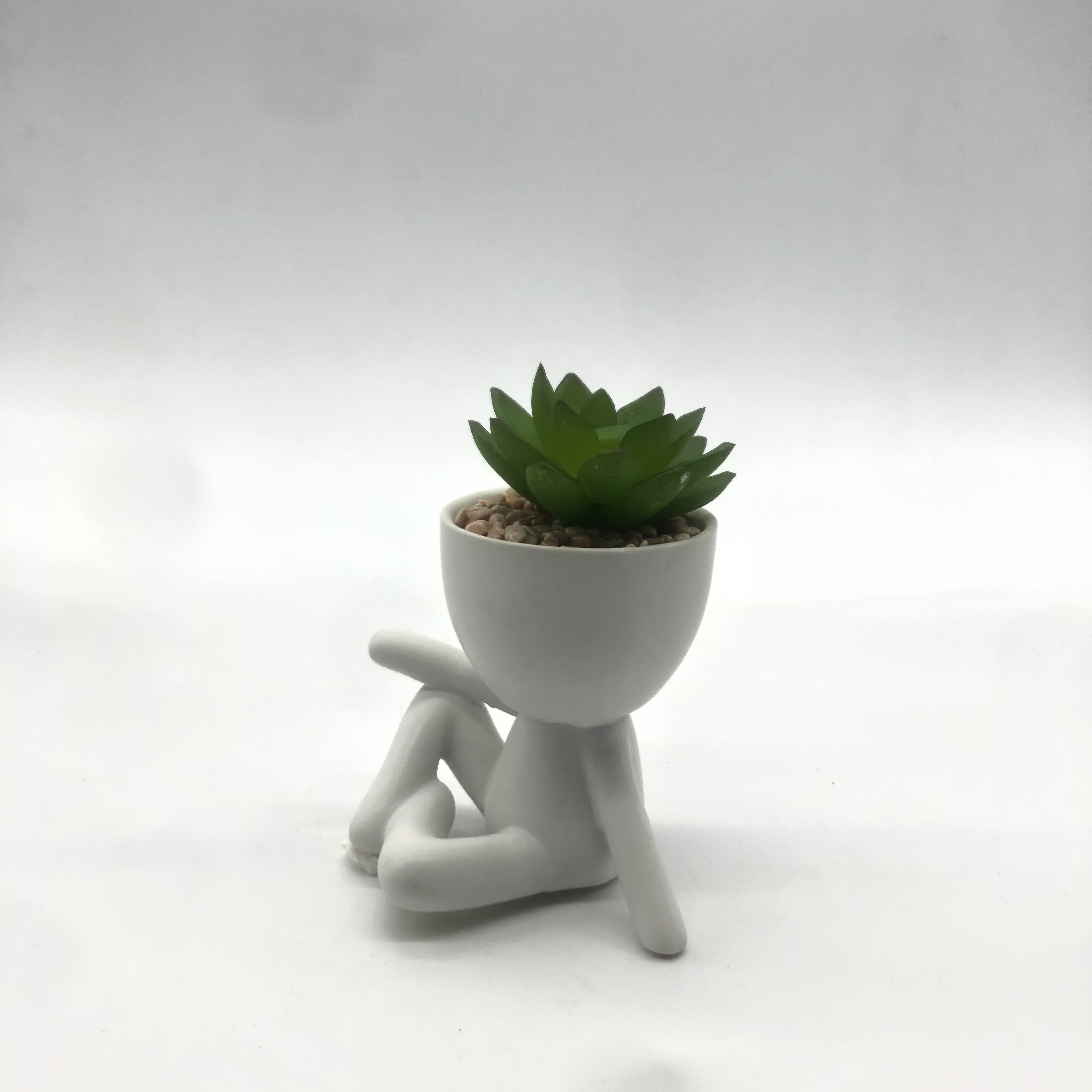 中温陶瓷瑜伽植物花盆摆件14