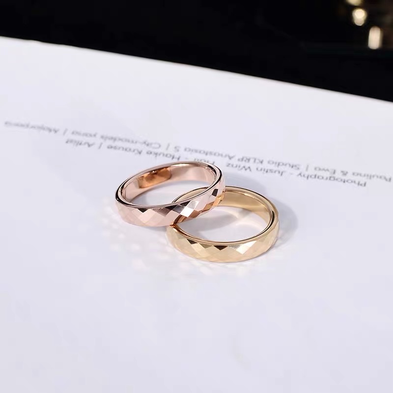 Simple, new, sparkling and niche design stainless steel women's ring, Jieya Steel jewelry details Picture