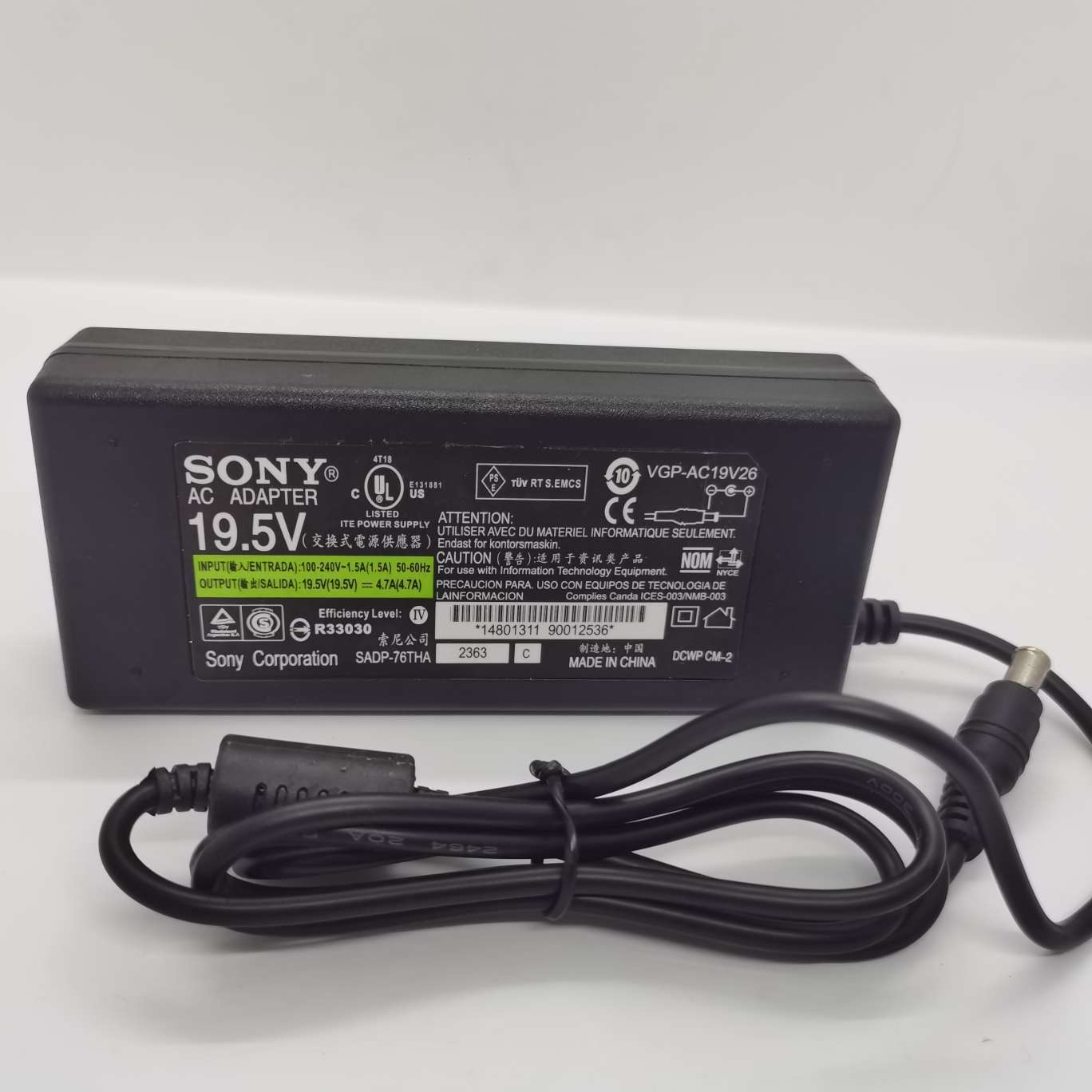 Led Power Adapter Sony Laptop Power Adapter 19.5V-4.7A Item Picture