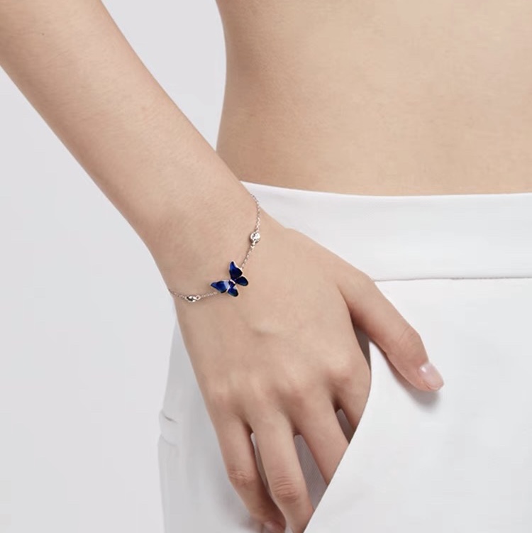 Dark blue butterfly bracelet