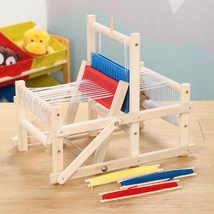 儿童DIY织布机编织机玩具木制儿童手工玩具制作围巾纺车编织玩具