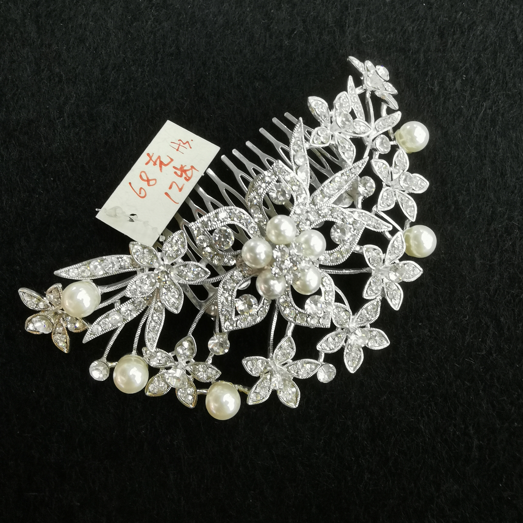 European and American bridal handmade flower hair comb white wedding dress accessories Headwear Bridal accessories retro style