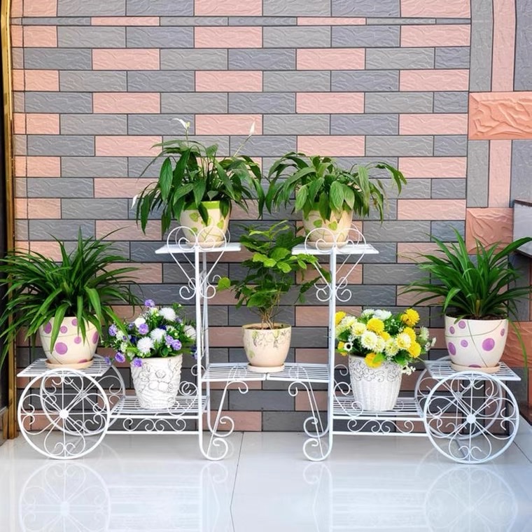 Wrought Iron Flower Stand Living Room Balcony Outdoor Flower Stand Specification drawing