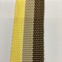 3.8cm polypropylene PP Coffee yellow beige 4 yarn-dyed ribbon 7#