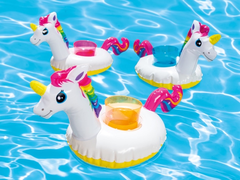 INTEX Unicorn Drink Box Swimming Pool Floating Cup Holder Inflatable tray details Picture