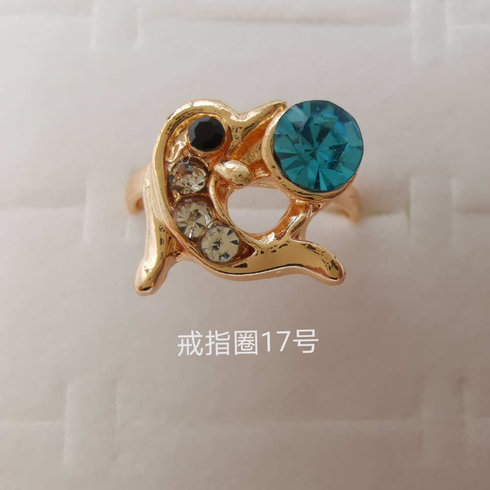 动物系列 彩钻合金戒指 电镀仿金经典款1411