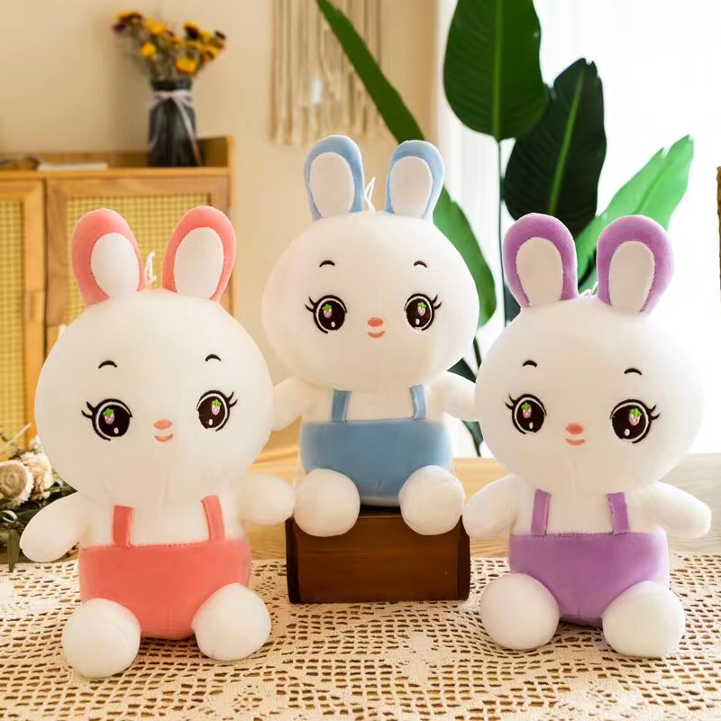 Dream plush toy tricolor harness rabbit medium boutique doll factory direct sales boutique doll details Picture
