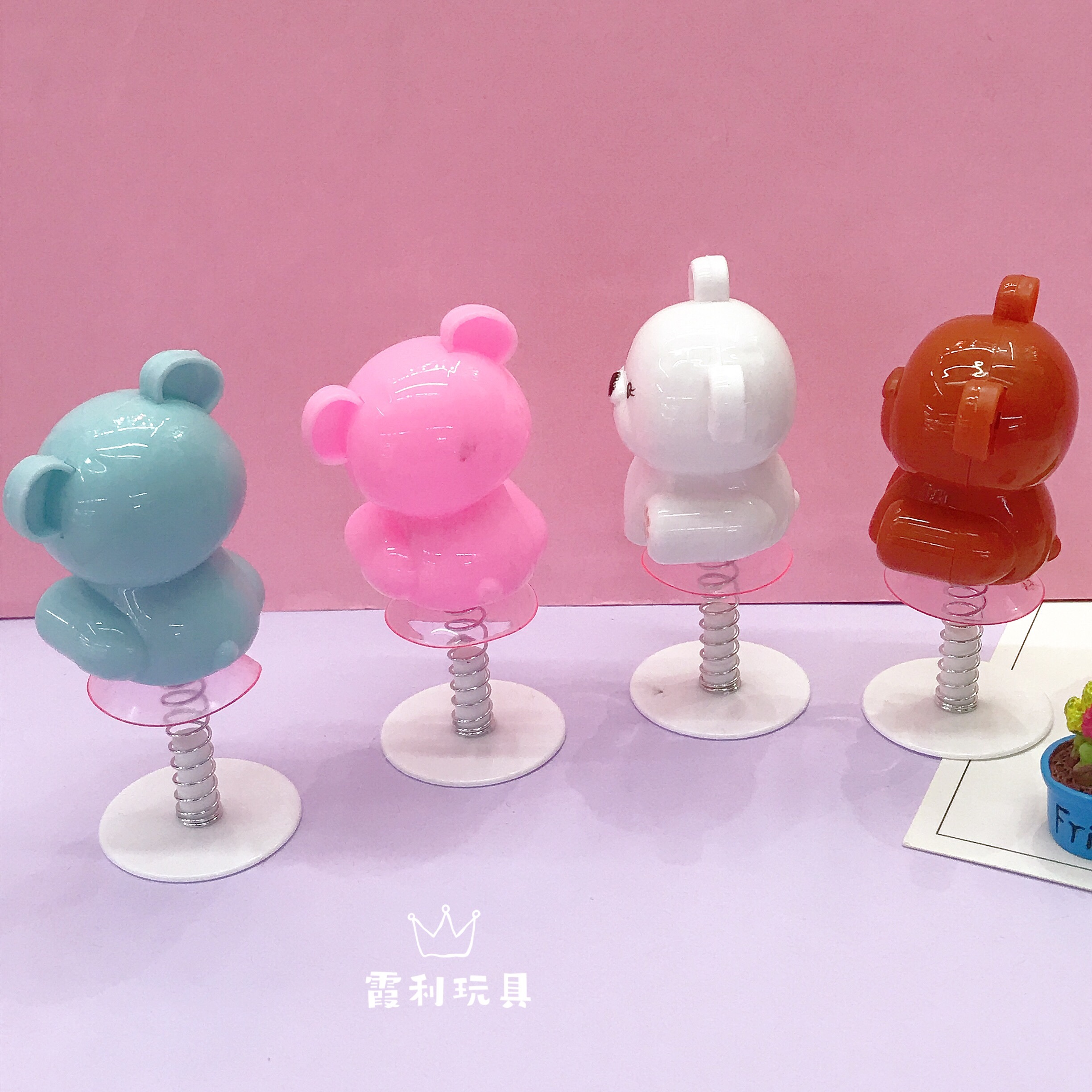 Bouncing Bear Children's plastic toys, novel toys, gift Gacha detail image 2