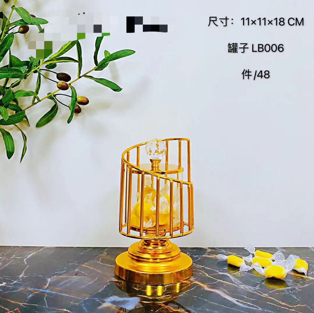 006 Candy jar Metal craft desk bookcase Bookcase living room decoration Home decor thumbnail