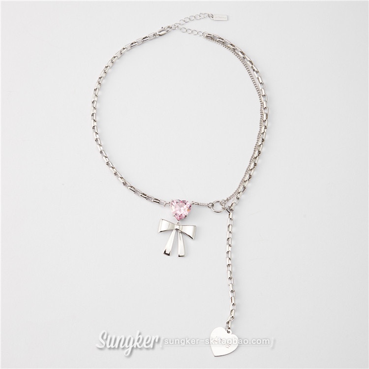 Designer brand Sei Carina Y Sweet and Romantic Bow Pearl Chain Necklace 2021 New Style