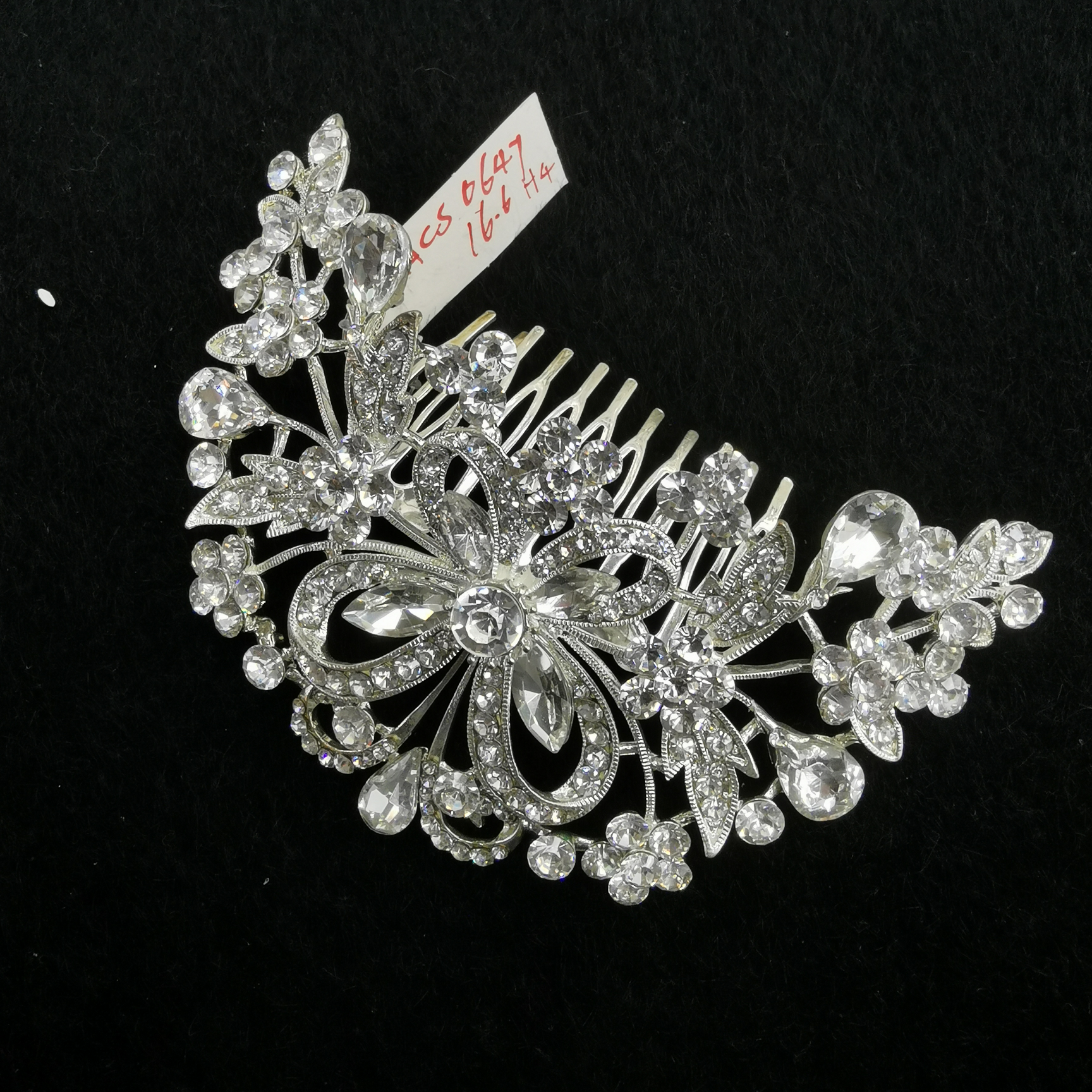 Hair comb delicate hair accessories Head flower insert comb rhine-drill accessories Adult female Korean accessories