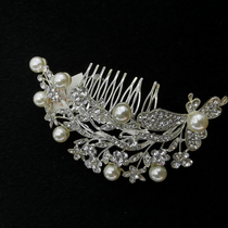 Flower headpiece new handmade headpiece wedding yarn hairpin silver rhinestone clip