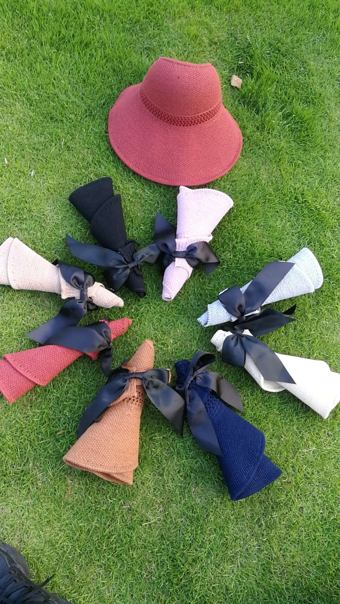 Rolled Millinery Summer Hat Empty Top Hat Knitted Hat Sun Hat Sunblock Fashion No Lace full figure