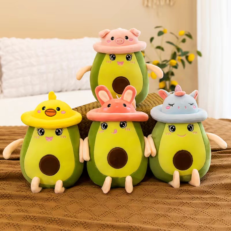 Fantasy stuffed animal oversize hat avocado boutique action figure Specification drawing