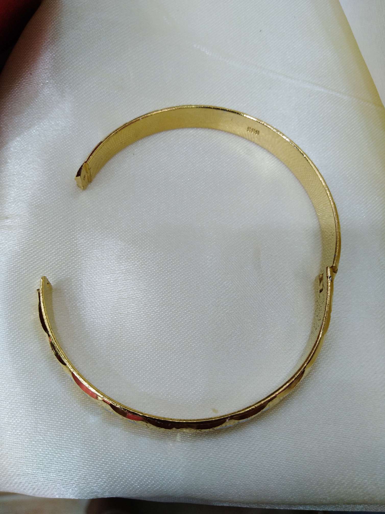A popular dual-color gold bracelet with color retention, 10 o details Picture