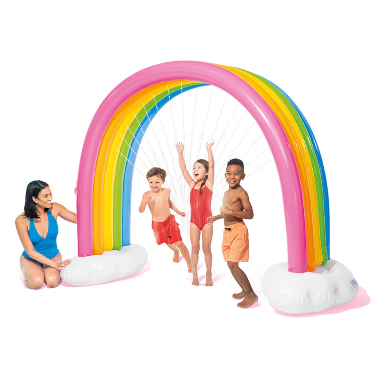 INTEX喷水彩虹充气玩具家庭大型号家用喷水戏水池