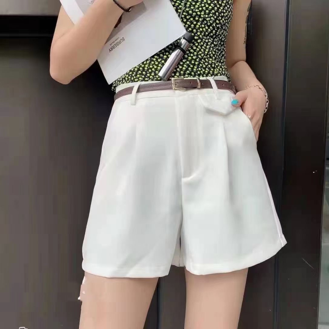 休闲裤短裤白u