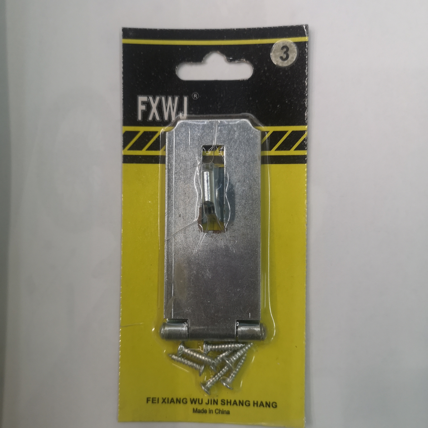 Color blanco zinc heavy duty lock tag 3.5"