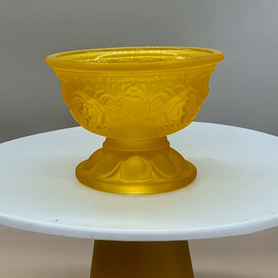 Glass candlestick ornament 071