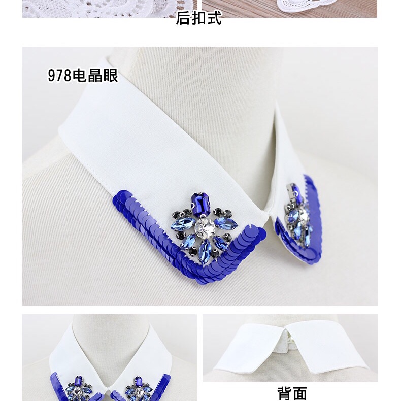 Lace lace hollow false collar children with white shirt false collar shirt collar decoration autumn and winter false collar 12