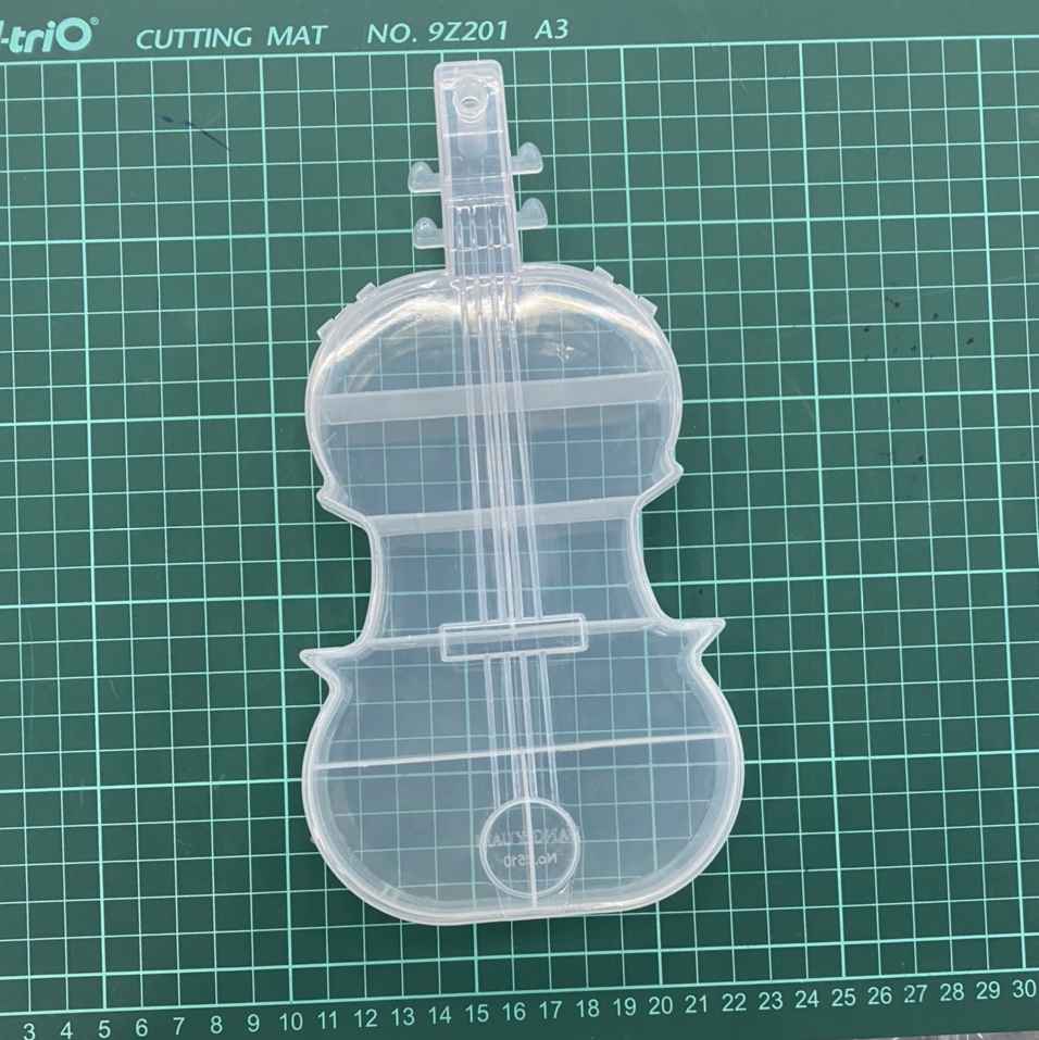 Square storage box white violin