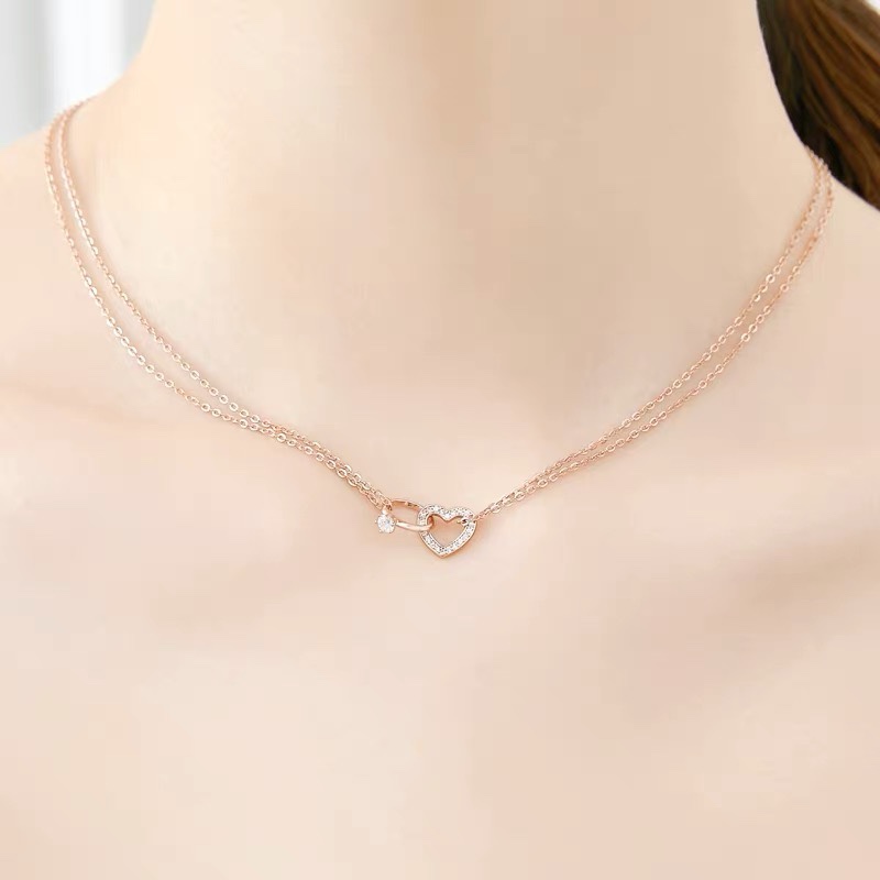 Small love buckle necklace