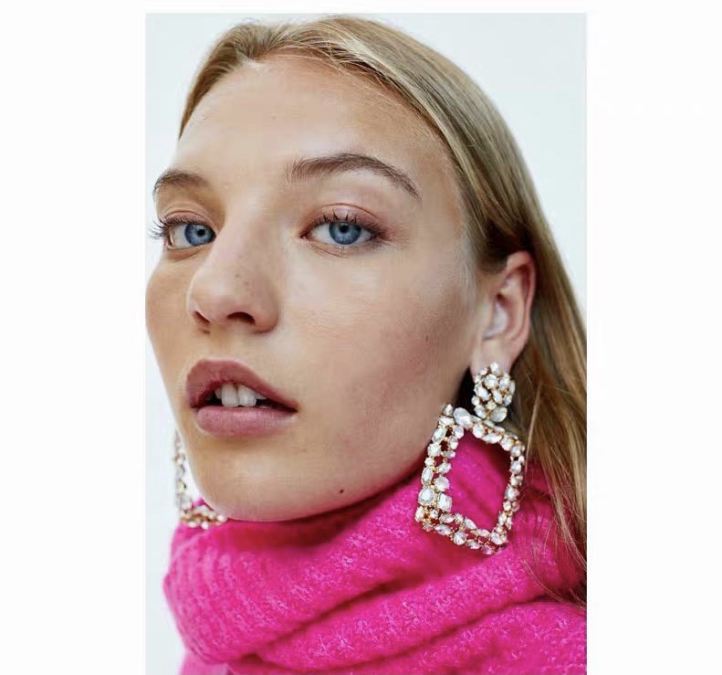 The 925 silver needle Korean-style fashionable, elegant, cute and anti-allergy European-style white diamond series earrings for women, sizes 0723-33 details Picture