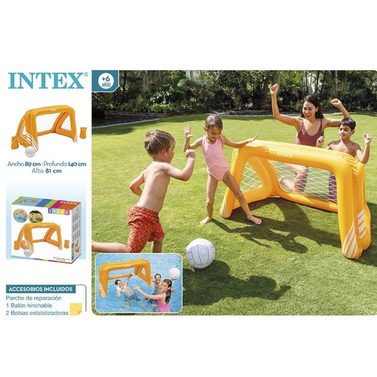 INTEX Children's Water Play Football Frame Water Ball Net Toy 58507 detail image 4