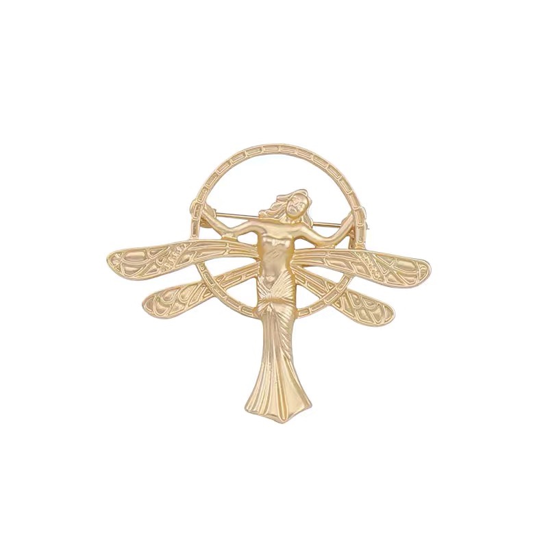 Angel wings brooch
