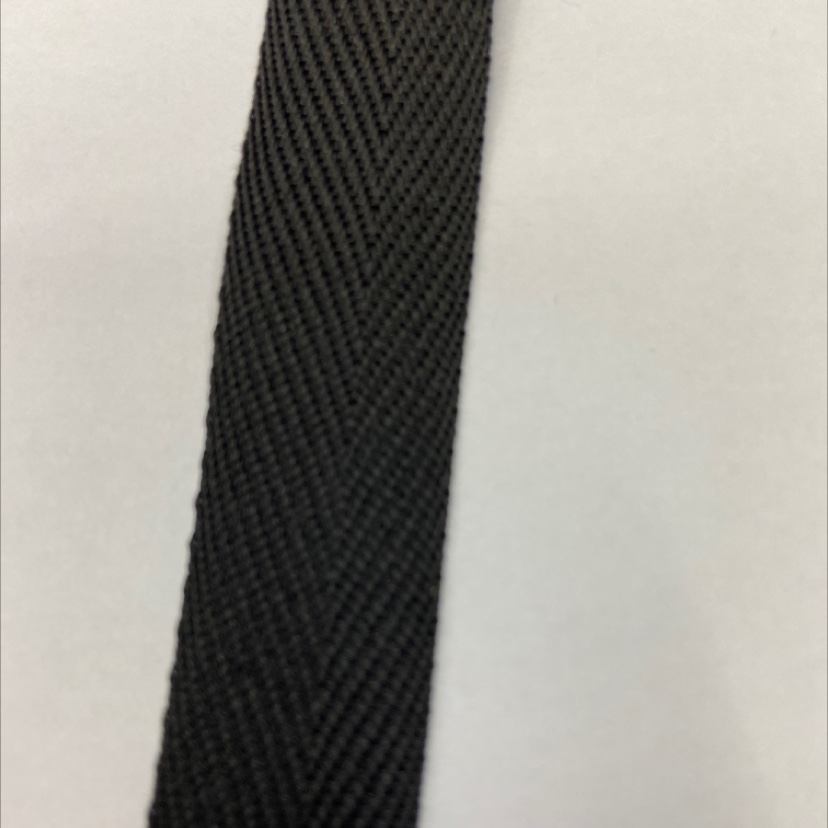 2 cm polyester black mono-fiber textured ribbon 19#