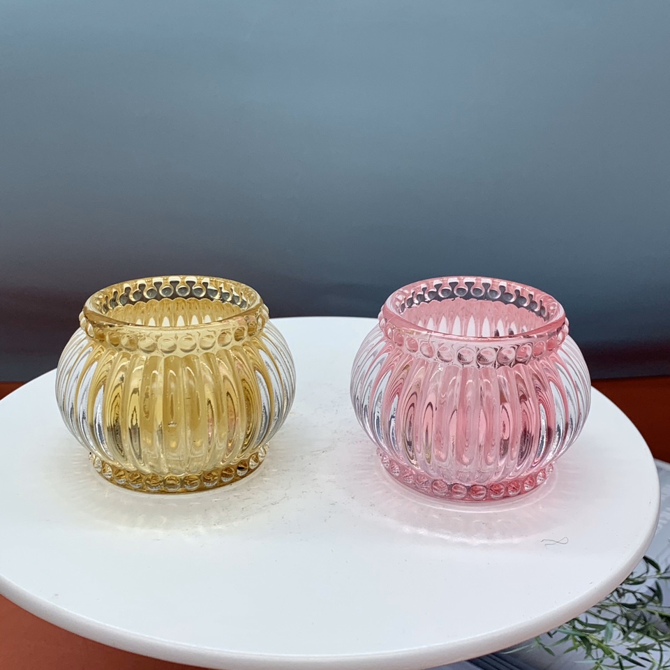 Scented candle glass candlestick decoration