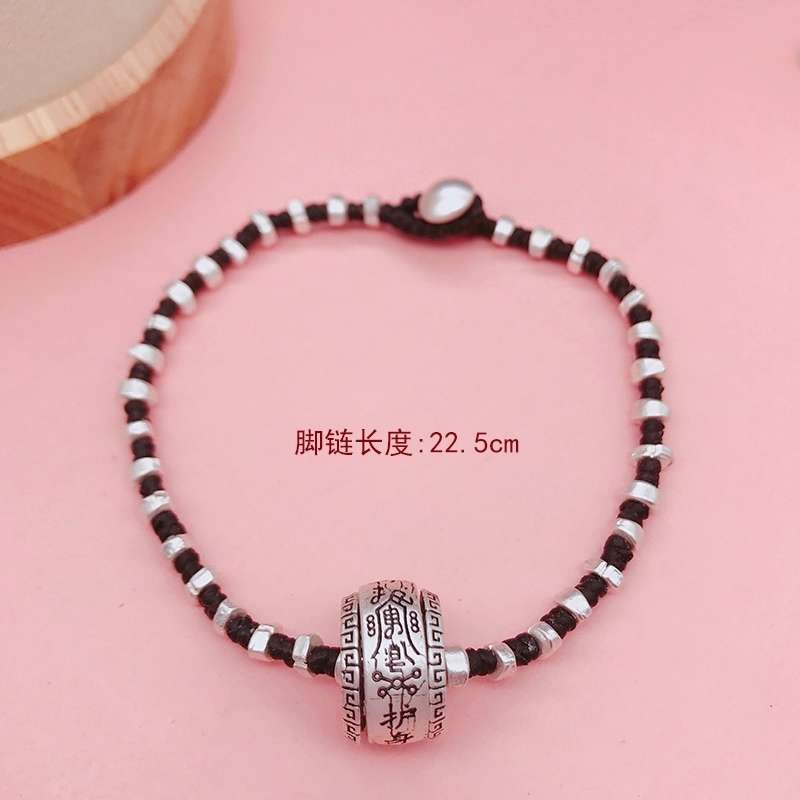 Jingpoli Jewelry DL09 Thai ethnic style hand-woven collarbone chain, retro aged imitation silver neck chain, neck jewelry, short necklace for women pic 1