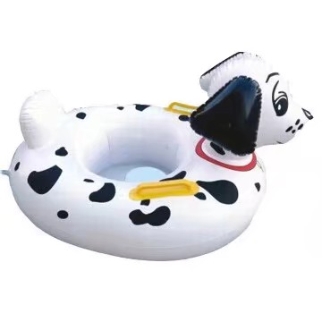 PVC充气白狗艇幼儿水上座圈游泳用品