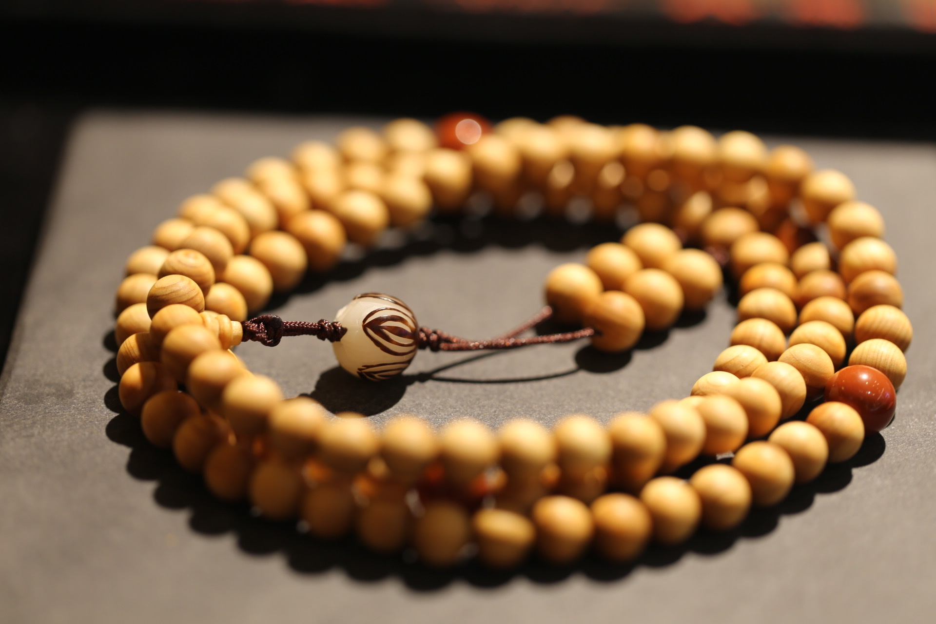 National Trend - Natural Taihang Mountain Cliff Cypress Prayer Beads 8mm round and smooth details Picture