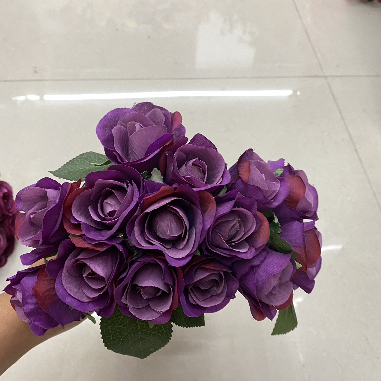 Deep purple crepe rose