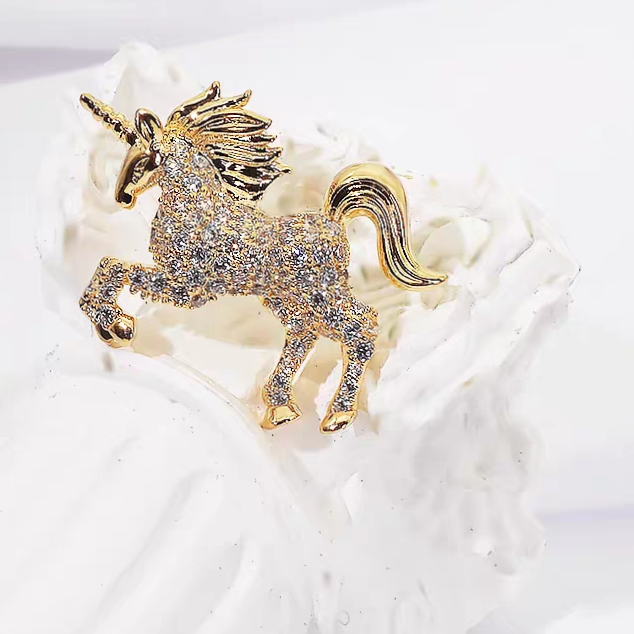 Running horse brooch