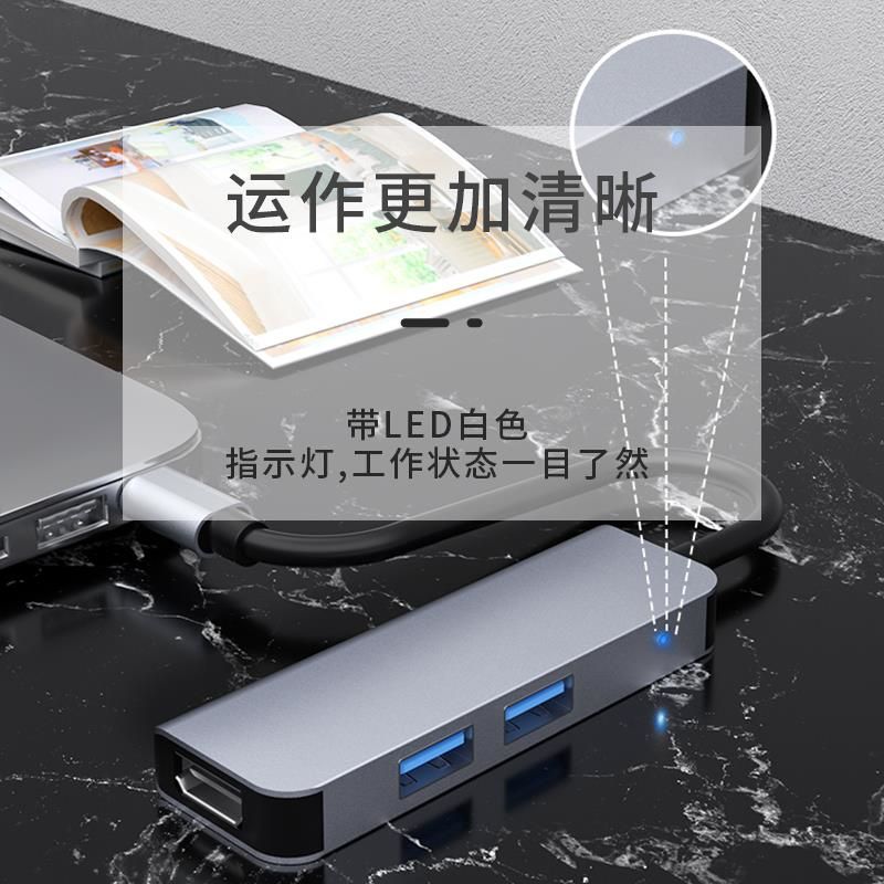 多功能扩展坞分线器/视频切换器/视频转换器白底实物图